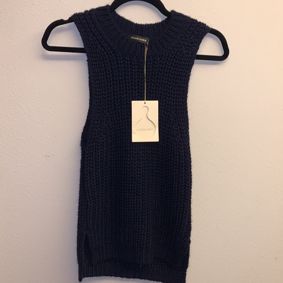 Stine Goya Annemarie Chunky Sweater Tank in Navy at Nordstrom, Small 🤩 BR1-G - Picture 3 of 8